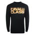 Cavalli Class Fire Logo Design Black Sweatshirt